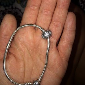 Simple sparkly pandora bracelet charm